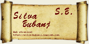 Silva Bubanj vizit kartica
